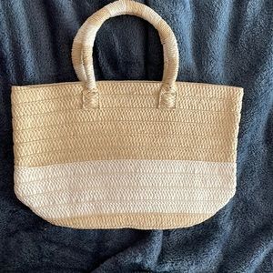 Altru Made For Good Handwoven Straw Beach Bag NWT